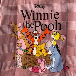 Disney Winnie the Pooh Pink Plaid Button Down Shirt